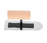 Petite Truelle de Finition Plate en Acier Inoxydable pour Plâtre et Béton | Manche Ergonomique en Bois, Format Compact, Accès aux Angles Étroits, Adaptée aux Enduits, Mortier Ciment et Boue Diatomée