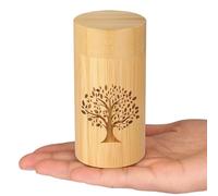 Petite urne funéraire pour Cendres humaines avec Motif Arbre de Vie, Petite urne funéraire pour Cendres humaines Adultes, Hommes et Femmes, Tubes de Diffusion en Bambou pour Cendres humaines ou