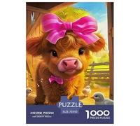 Petite Vache Mignonne 1000 Pièces Puzzle Cadeaux pour Femmes, Cadeaux pour Hommes Animaux Mignons pour Adultes Et Enfants 70x50cm/1000pcs