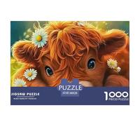Petite Vache Mignonne 1000 Pièces Puzzle Jeu Cadeau Unique Animaux Mignons Jeu De Puzzle pour Toute La Famille pour Adultes Et Enfants 38x26cm/1000pcs