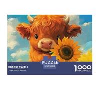 Petite Vache Mignonne 1000 Pièces Puzzle Jeu Cadeau Unique Animaux Mignons Puzzles pour Adultes Jeu Éducatif Jouets Défi Adultes Et Enfants À Partir De 14 Ans38x26cm/1000pcs