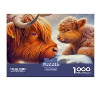 Petite Vache Mignonne Puzzle De 1000 Pièces Jeu Cadeau Unique Animaux Mignons Cadeaux pour Femmes, Cadeaux pour Hommes Adultes Et Enfants À Partir De 14 Ans70x50cm/1000pcs