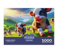 Petite Vache Mignonne Puzzle De 1000 Pièces Jeu Cadeau Unique Animaux Mignons Cadeaux pour Femmes, Cadeaux pour Hommes Adultes Et Enfants À Partir De 14 Ans70x50cm/1000pcs
