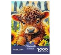 Petite Vache Mignonne Puzzle De 1000 Pièces Jeu Cadeau Unique Animaux Mignons Cadeaux pour Femmes, Cadeaux pour Hommes Adultes Et Enfants À Partir De 14 Ans38x26cm/1000pcs