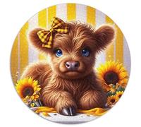 Petite Vache Mignonne Puzzle De 1000 Pièces Jeu Cadeau Unique Animaux Mignons Puzzle Rond Jeu D'Intelligence pour Adultes Et Enfants1000pcs (67.5x67.5cm)