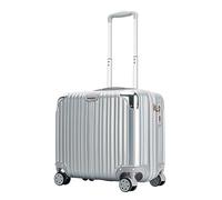 Petite valise à roulettes légère et rigide avec roulettes - Voyagez avec style avec ce bagage pratique et durable, argenté, 16inch