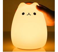 Petite veilleuse enfants chat veilleuse 7 couleurs couleur LED portable tactile bébé lumières pour enfants pépinière enfL075