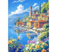 Petite Ville côtière Puzzle pour Adultes 200 pièces, Puzzles Classiques, Détente & Relaxation, Famille Jeu Puzzles, Puzzle de Décoration