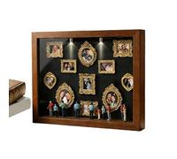 Petite Vitrine Musée DIY,Décor de Mémoire avec Mini Figurines,Cadre d'Mini Musée - pour Mariage Anniversaire Vacances Appartement Ferme Hôtel Dortoir Salon Chambre