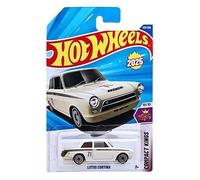 Petite Voiture Lotus Cortina pour Hot Wheels, Serie Compact Kings - vehicule Miniature 1:64, Sport Auto - Set Collection avec Carte