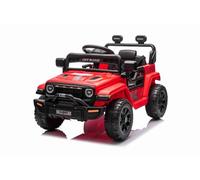 Petite voiture tout-terrain 12 V, enfants jusqu'à 3 ans, télécommande RC, siège en plastique, roues en plastique, batterie au lithium, rouge