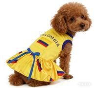 Petitebella Colombia & Flag Robe pour chien Jaune/Drapeaux Taille S