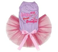 Petitebelle Little Miss Heart Breaker Robe pour chien Lavande/rose Taille XXL