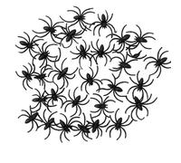 Petites Araignées - SIROCO - Lot de 100 - 4cm - Plastique - Décoration Halloween
