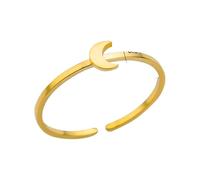 Petites bagues de lune pour femmes Bague géométrique ouvrante de lune dorée Cadeau de bijoux de mariage de luxe
