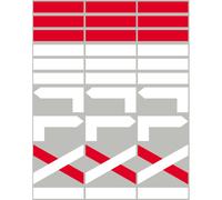 Petites Balises Circuits De Randonnées Blanches Et Rouges - 30 Pièces - Sticker/Autocollant