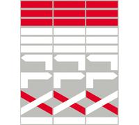 Petites Balises Circuits De Randonnées Blanches Et Rouges - 30 Pièces - Sticker/Autocollant