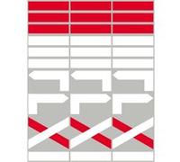 Petites balises circuits de randonnées blanches et rouges - 30 pièces - Sticker/autocollant