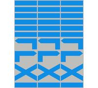 Petites Balises circuits de randonnées bleus - 30 pièces - Sticker
