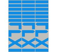 Petites Balises Circuits De Randonnées Bleus - 30 Pièces - Sticker/Autocollant