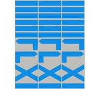 Petites Balises circuits de randonnées bleus - 30 pièces - Sticker/autocollant