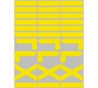 Petites Balises Circuits De Randonnées Jaunes - 30 Pièces - Sticker/Autocollant