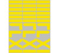 Petites Balises Circuits De Randonnées Jaunes - 30 Pièces - Sticker/Autocollant