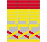 Petites Balises circuits de randonnées jaunes et rouges - 30 pièces - Autocollant(sticker)