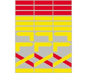 Petites Balises circuits de randonnées jaunes et rouges - 30 pièces - Autocollant(sticker)