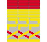 Petites Balises Circuits De Randonnées Jaunes Et Rouges - 30 Pièces - Sticker/Autocollant