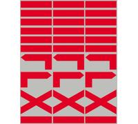 Petites Balises circuits de randonnées rouge - 30 pièces - Sticker