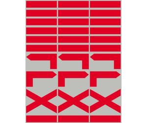 Petites Balises circuits de randonnées rouge - 30 pièces - Sticker