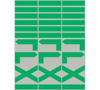 Petites Balises Circuits De Randonnées Verts - 30 Pièces - Sticker/Autocollant