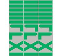 Petites Balises circuits de randonnées verts - 30 pièces - Sticker/autocollant