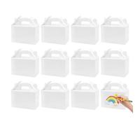 Petites Boîtes À Biscuits | 12 Pièces Contenant à snacks DIY,Boîtes À Bonbons Avec Poignée | Pour Ados Adultes Anniversaire Mariage Réunions Fête Vacances Fiançailles Événements