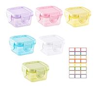 Petites Boîtes de Congélation,Récipients Alimentaires,Boîtes de Conservation Cuisine avec Couvercle,Mini Boîtes de Conservation des Aliments,Pour Conserver Les Aliments et Les en-Cas Stockage,6PC