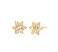 Petites boucles d’oreilles à tige géométriques en forme d’étoile de David hexagramme pour femmes