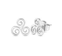 Petites Boucles d’Oreilles Triskell en Acier Inoxydable Argenté - Clous d’Oreilles Minimalistes Femme, Bijou Celtique Breton, Style Discret, Élégant et Résistant
