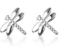 Petites boucles d'oreilles à tige délicates en forme de libellule en argent sterling S925 pour femmes et filles - Minimaliste - Jolies boucles d'oreilles à tige - Hypoallergéniques