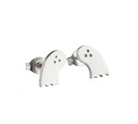 Petites boucles d'oreilles à tige minimalistes fantômes pour homme et femme - En acier inoxydable - Hypoallergénique - Pour Halloween, cartilage, tragus, Métal, Pas de gemme