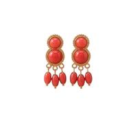Petites boucles d'oreilles avec cercles et trois larmes, ESTANDAR, Non spécifié, Pas de pierre précieuse