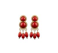 Petites boucles d'oreilles avec cercles et trois larmes, ESTANDAR, Non spécifié, Pas de pierre précieuse
