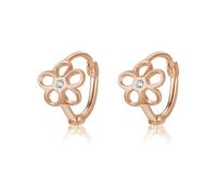 Petites boucles d'oreilles créoles délicates en argent sterling 925 de 6 mm pour cartilage, boucles d'oreilles créoles pour femmes et filles, mini CZ marguerite fleur de cerisier hélix, tragus, 2e et