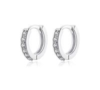Petites boucles d'oreilles créoles en argent 7 mm, 8 mm, 9 mm, 11 mm, oxyde de zirconium, pour cartilage supérieur, hélix, deuxième troisième double piercings, lobe d'oreille, manchette en oxyde de