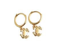 Petites boucles d'oreilles créoles en forme de crabe pour femmes et filles - Argent sterling 925 - Hypoallerégène - Mini animal - Cartilage tragus - Tendance - Été, océan, plage, vacances