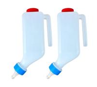 Petites bouteilles de chèvre - 2 pièces 800 ml Abreuvoir d'eau d'agneau avec échelle, outil de traite à suspendre en polypropylène inversé, design de poignée | Ferme grange ranch clôture extérieur