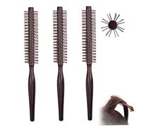 Petites brosses à cheveux rondes pour séchage de sèche 3 pcs brosse de curling en bois anti-nylon anti-statique manche brosse à cheveux pour toutes sortes