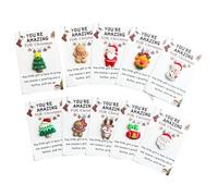 Petites cartes de Noël en résine - Décoration de Noël - Atmosphères de vacances - Appréciation émotionnelle - Pour collègue de travail