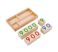 Petites Cartes de Nombres en Bois - Apprendre à Compter 1-9000 Jeu Éducatif,Jeu Éducatif Mathématiques - pour Maternelle École À la Maison Salle de Jeux Camp de Vacances Anniversaire Fille