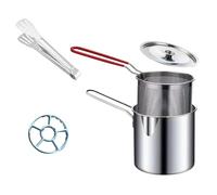 Petites casseroles en acier inoxydable avec panier en maille miniature ergonomique à poignée unique pour conserver la chaleur